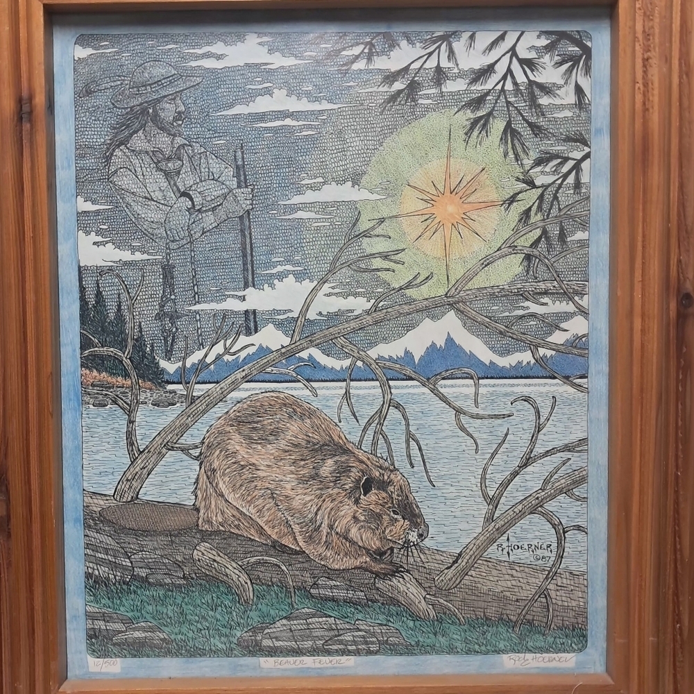 Signed And Framed 1987 "Beaver Feaver" Print - Picture 2 of 8